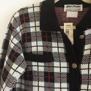 ***SOLD*** Vintage Helen Harper plaid boxy cardigan
